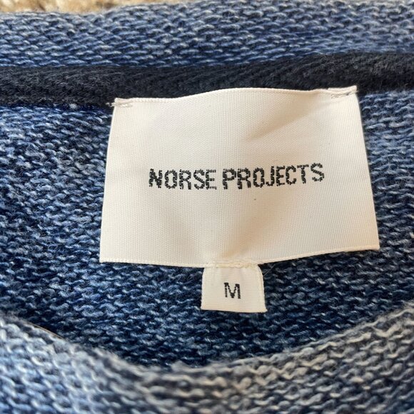 Norse Projects Mens Blue Cotton Crewneck Sweatshirt Cold Weather Wear - Picture 2 of 8